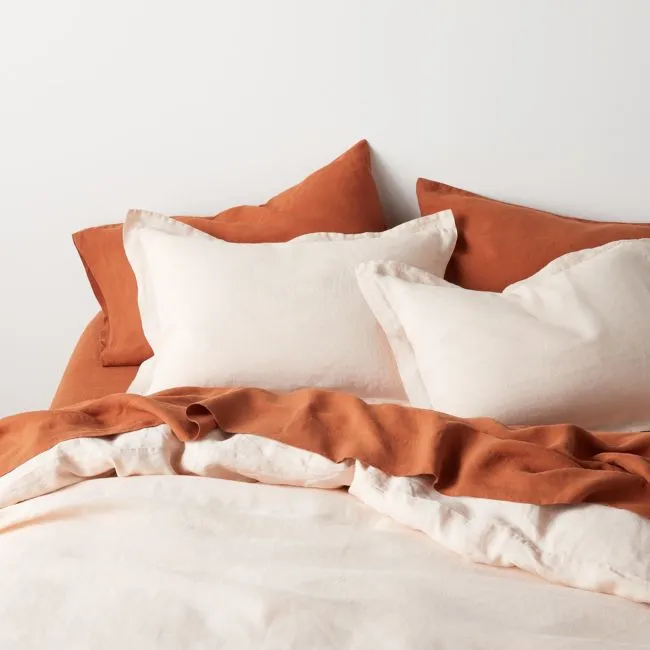 Aire Natural Hemp Elegant Pink Full/Queen Duvet Cover