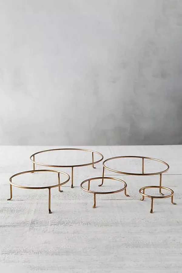 Solid Brass Plant Stand, Short