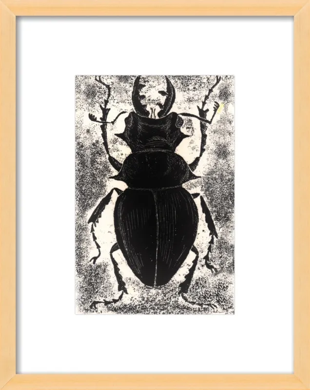 Black Beetle on White by Tennopent Sooster for Artfully Walls