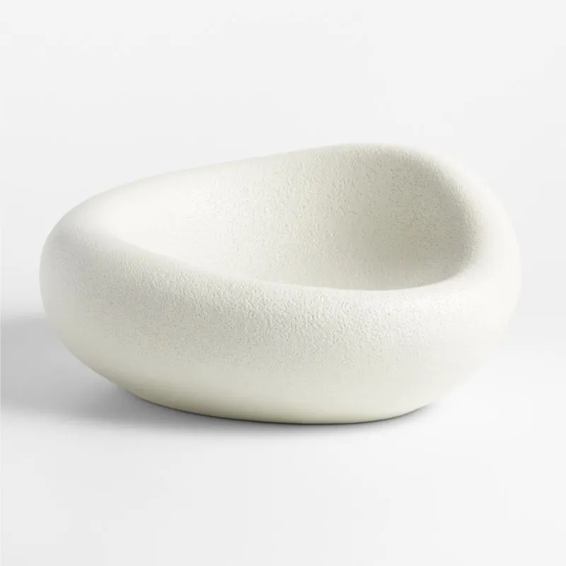 Cirro White Ceramic Centerpiece Bowl 16"