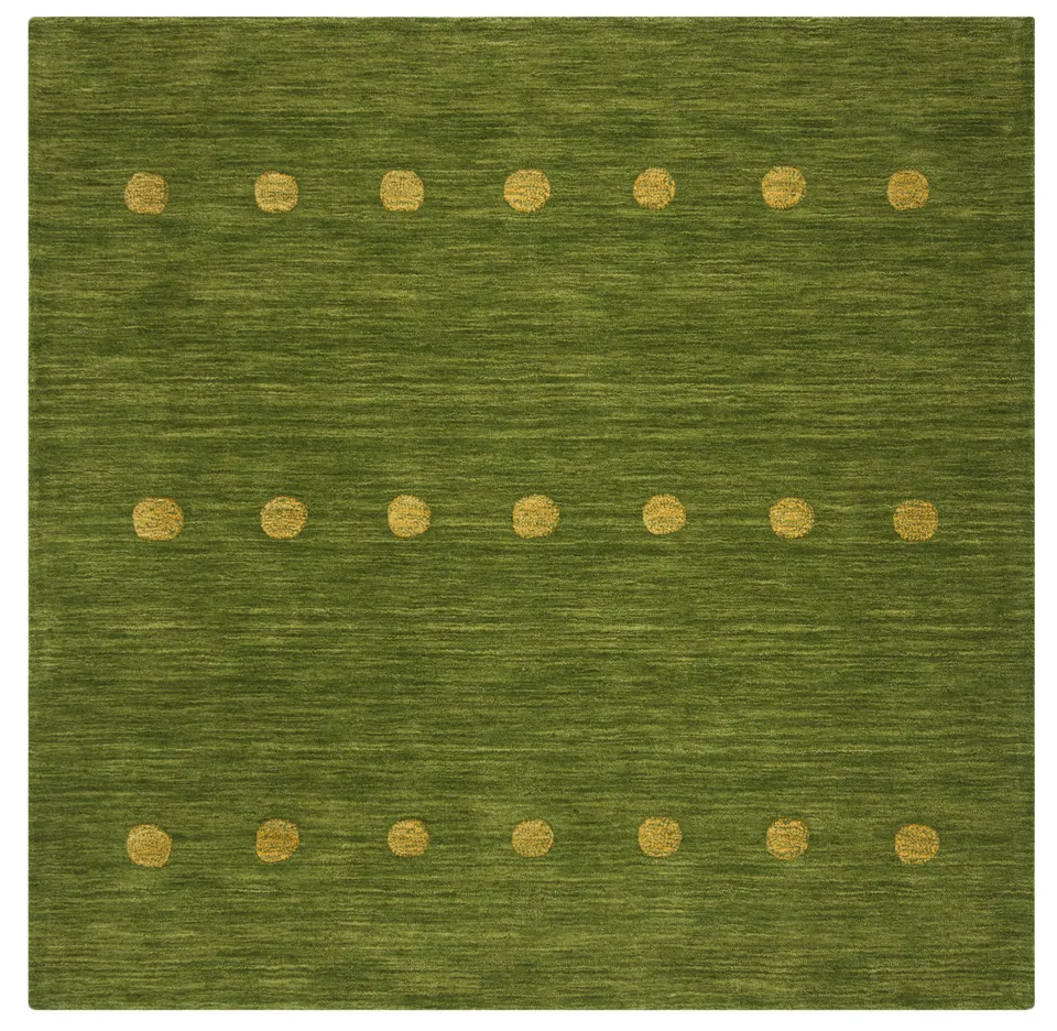 Arlo Home Hand Loomed Area Rug, HIM590Y, Green,  6' X 6' Square