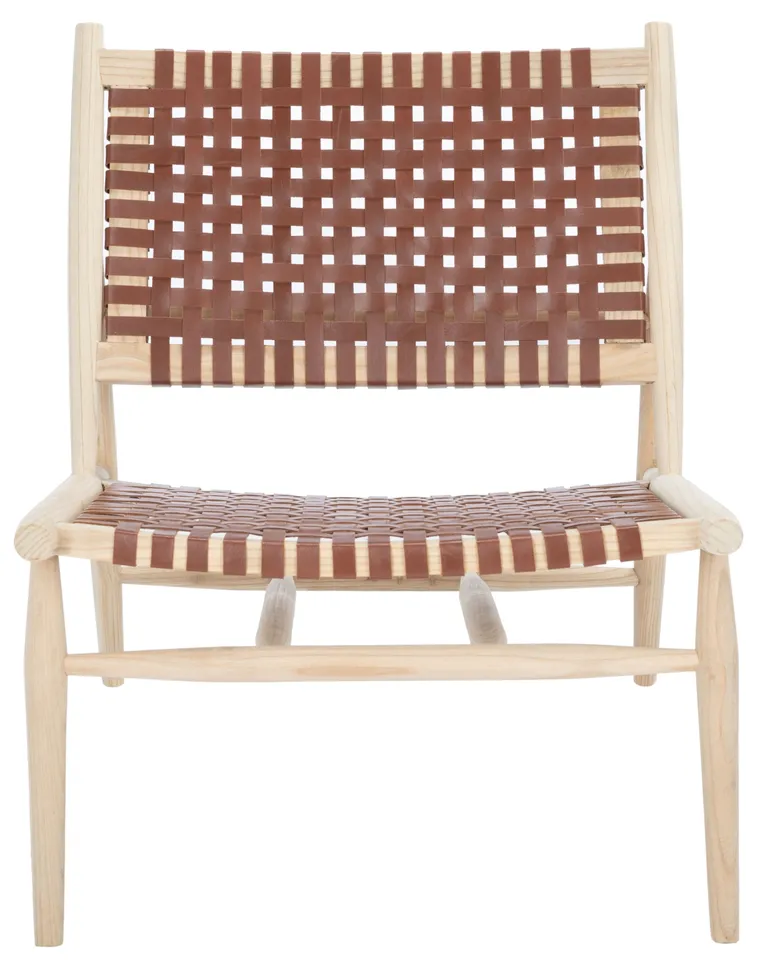 Soleil Accent Chair - Cognac / Natural - Safavieh