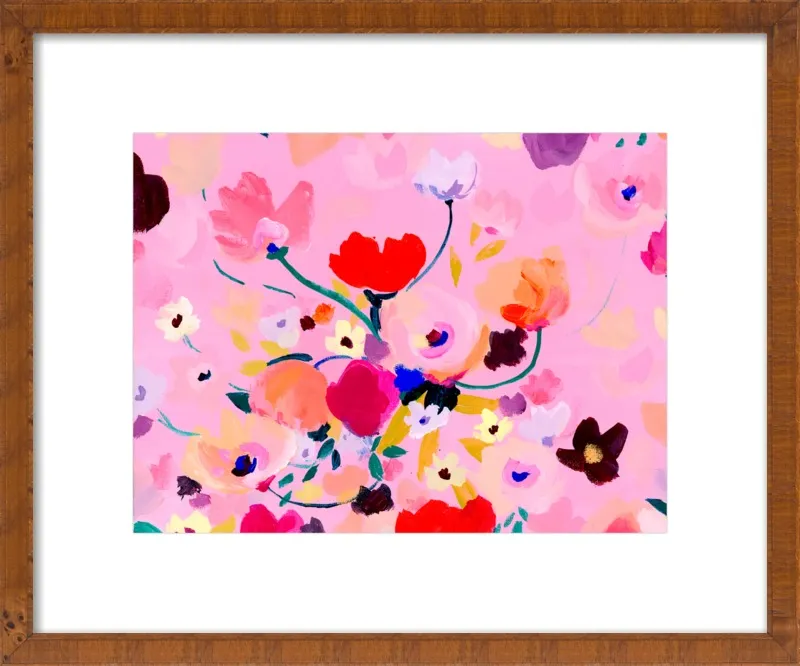 Pink Posey by KT Smail for Artfully Walls