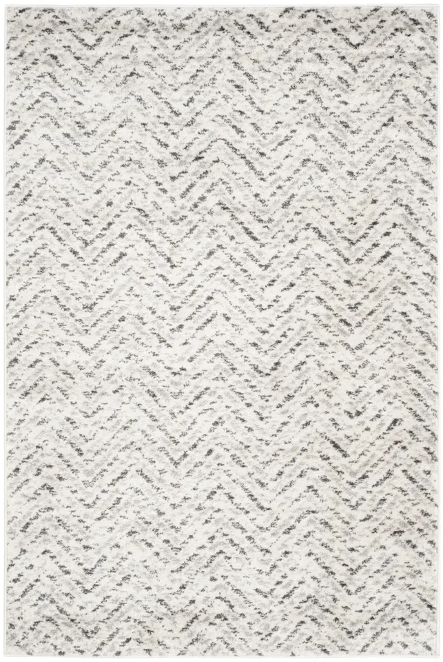 Arlo Home Woven Area Rug, ADR104N, Ivory/Charcoal,  4' X 6'