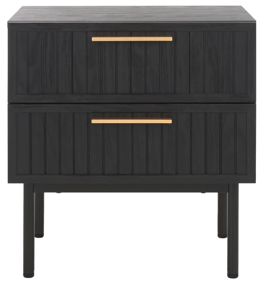 Axelle 2 Drawer Nightstand - Black / Black