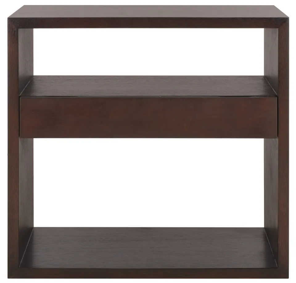 Munson 2 Shelf 1 Drawer Console Table - Dark Oak