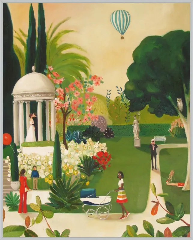 A Fainting in the Botanical Gardens by Janet Hill for Artfully Walls