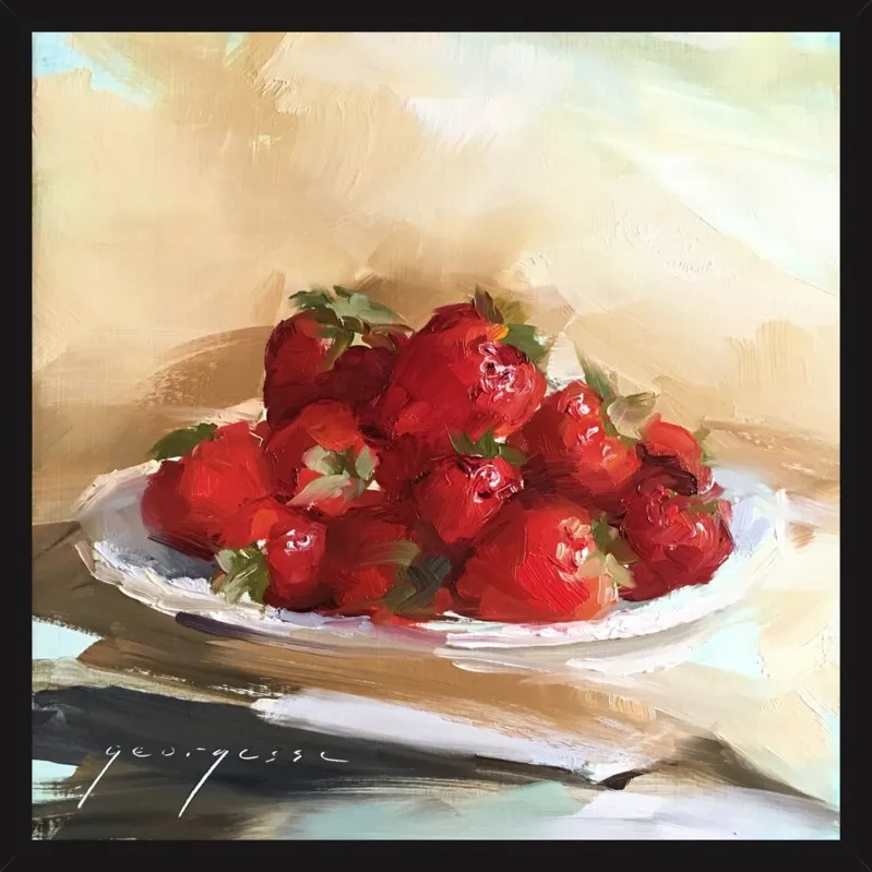 "Summer Strawberries 2" by Georgesse Gomez for Artfully Walls