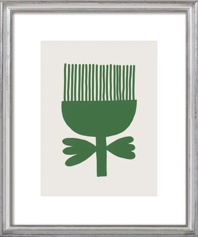 Green flower by Jessica Nielsen for Artfully Walls