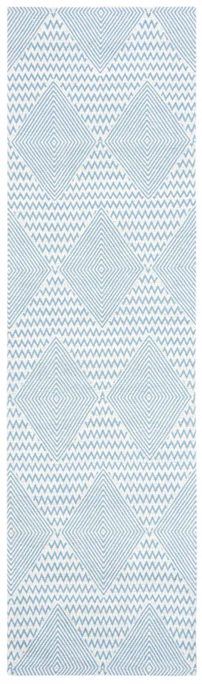 Arlo Home Hand Loomed Area Rug, MRB304M, Light Blue/Ivory,  2' 3" X 8'
