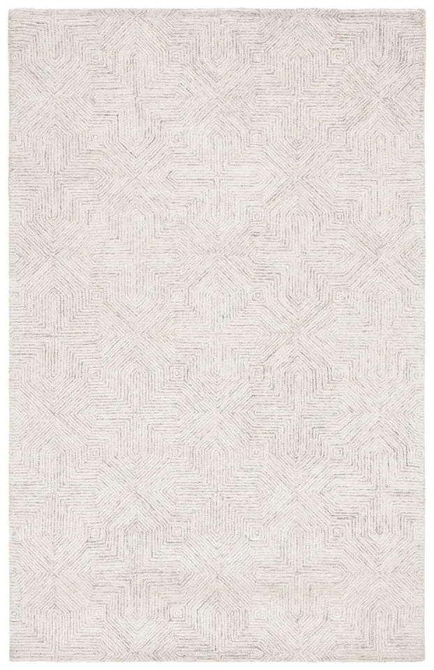 Safavieh Couture Abstract Collection Hand Tufted Area Rug, Grey / Ivory, 5' x 8'