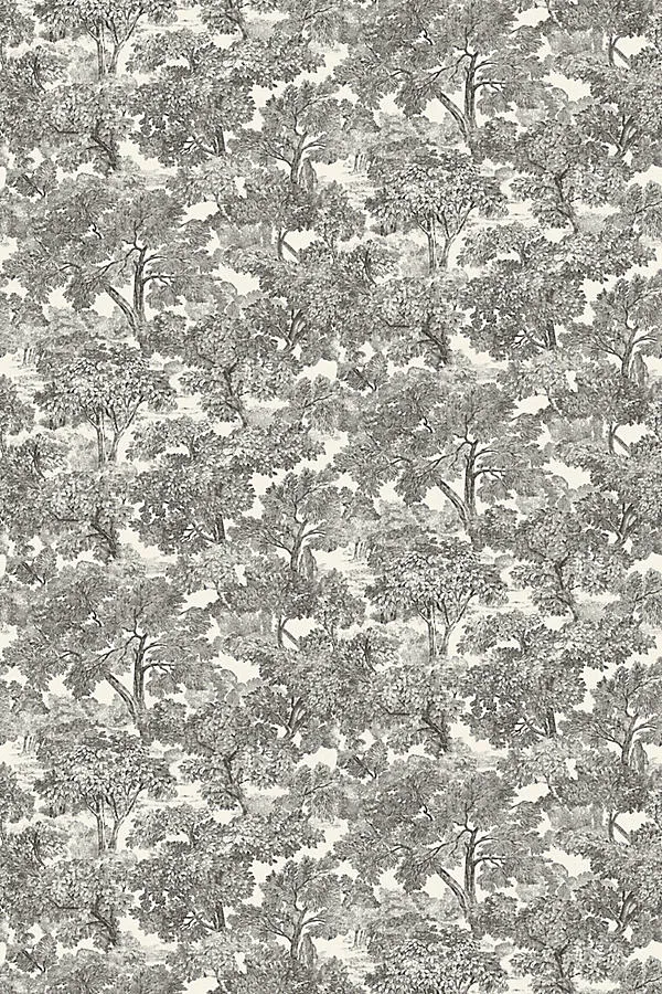 Spinney Toile Floral Wallpaper