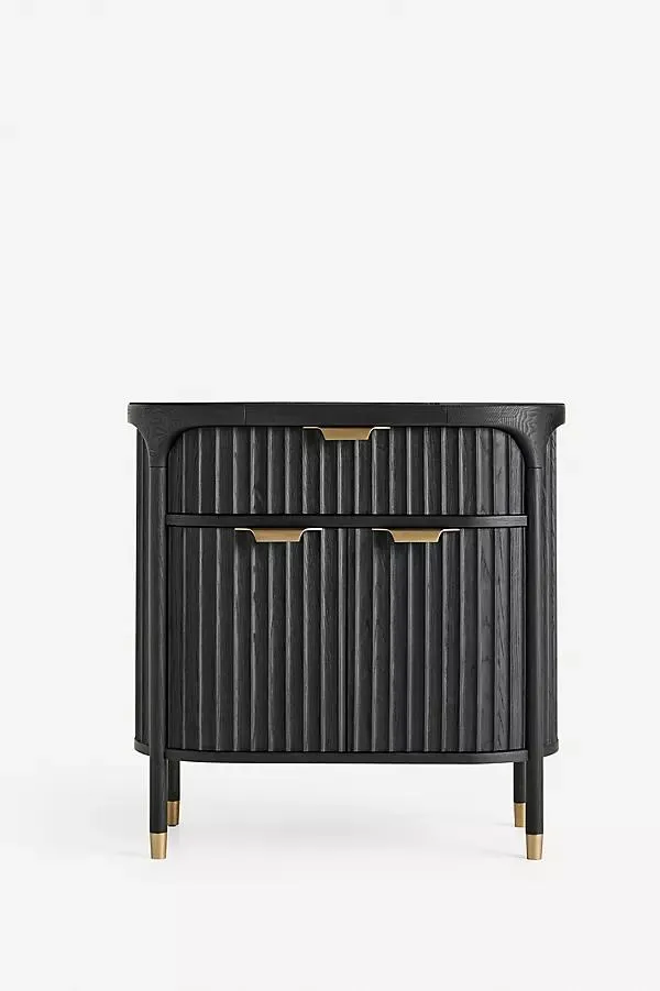 The Isla Fluted-Wood Entryway Cabinet