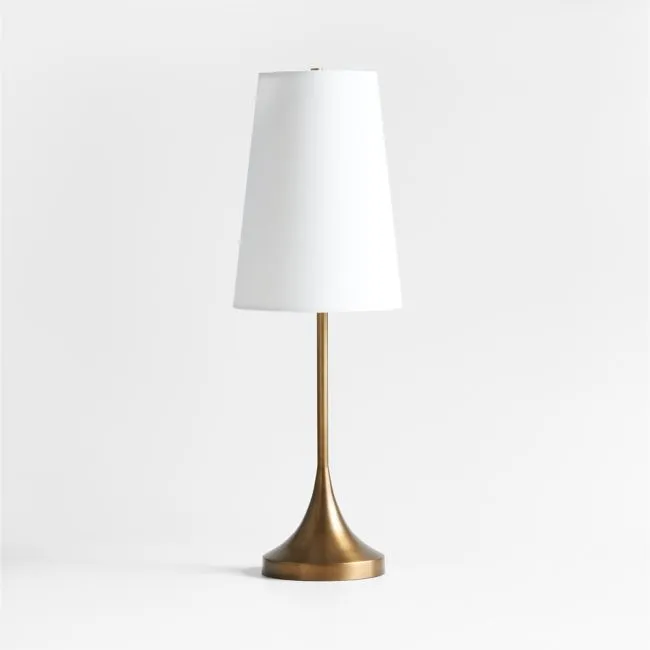 Seguin Brushed Brass Metal Table Lamp 24.5"