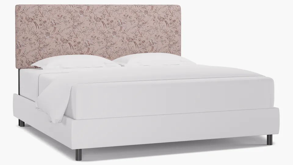 Square Back Headboard, Blush Aviary, King