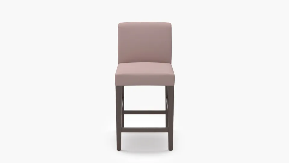 Signature Dining Counter Stool, Blush Everyday Linen, Espresso Square Tapered Leg