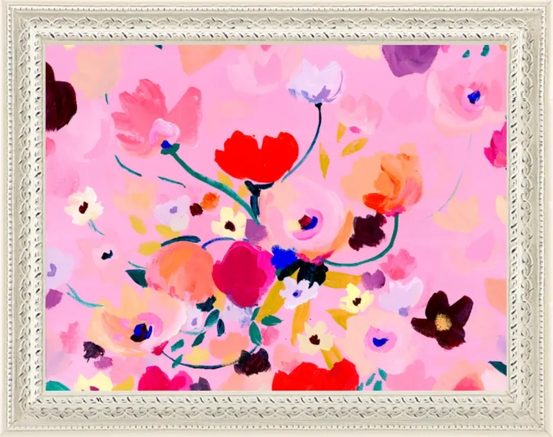 Pink Posey by KT Smail for Artfully Walls