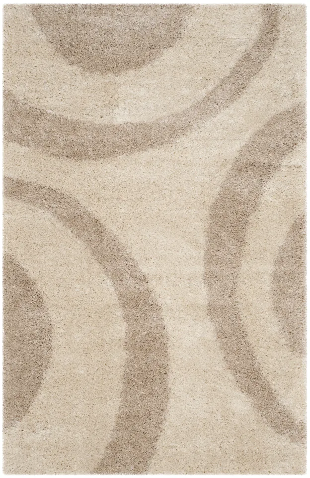 Arlo Home Woven Area Rug, PTS213B, Ivory/Beige,  4' X 6'