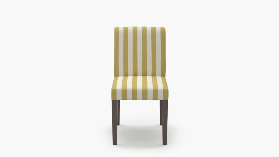 Signature Dining Chair, Citrine Cabana Stripe, Espresso Square Tapered Leg