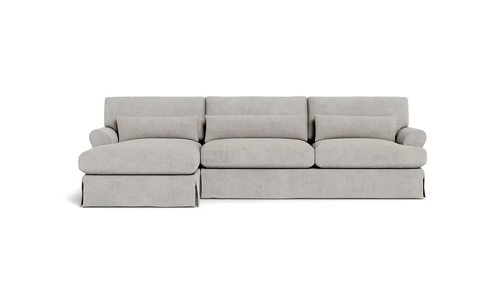 Maxwell Slipcovered Sectional Sofa with Left Chaise by Apartment Therapy