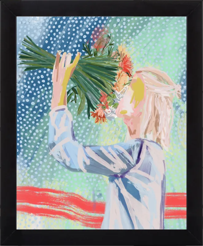I like to stop and smell the roses  by Jamie Corley for Artfully Walls