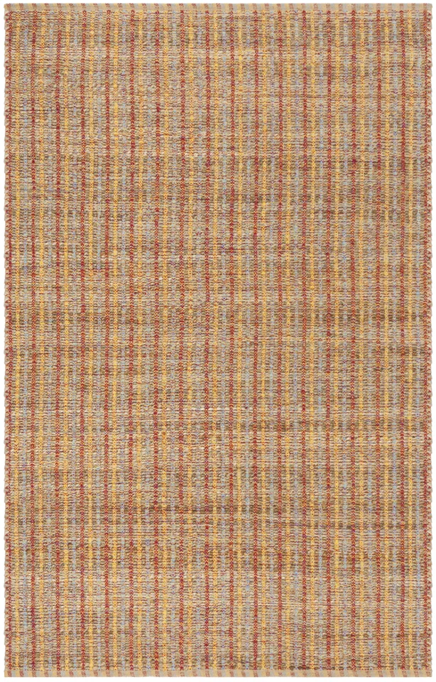 Arlo Home Hand Woven Area Rug, CAP102A, Beige/Rust,  5' X 8'