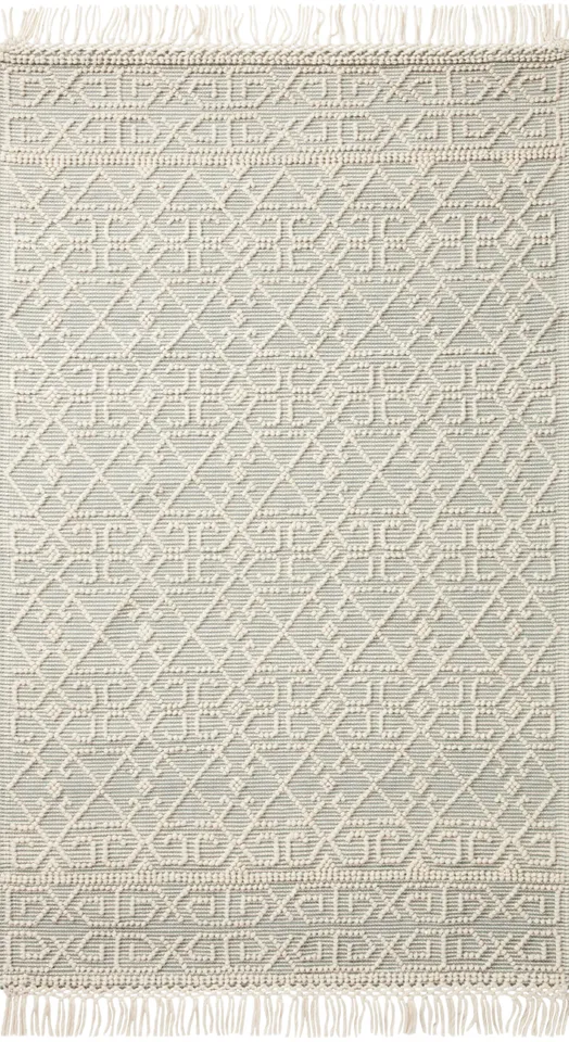 NOELLE NOE-03 IVORY / BLUE 18" x 18" Sample
