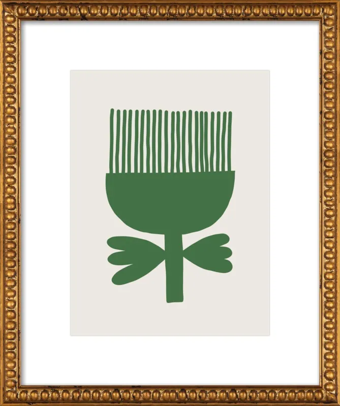 Green flower by Jessica Nielsen for Artfully Walls