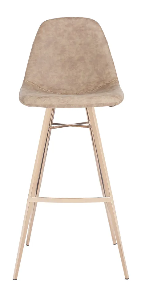 Mathison Bar Stool - Brown/Copper