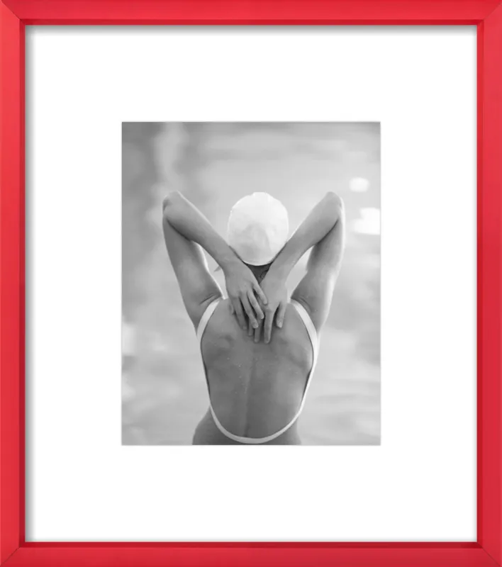 The Swimmer with a white  cap by Lucy Snowe for Artfully Walls