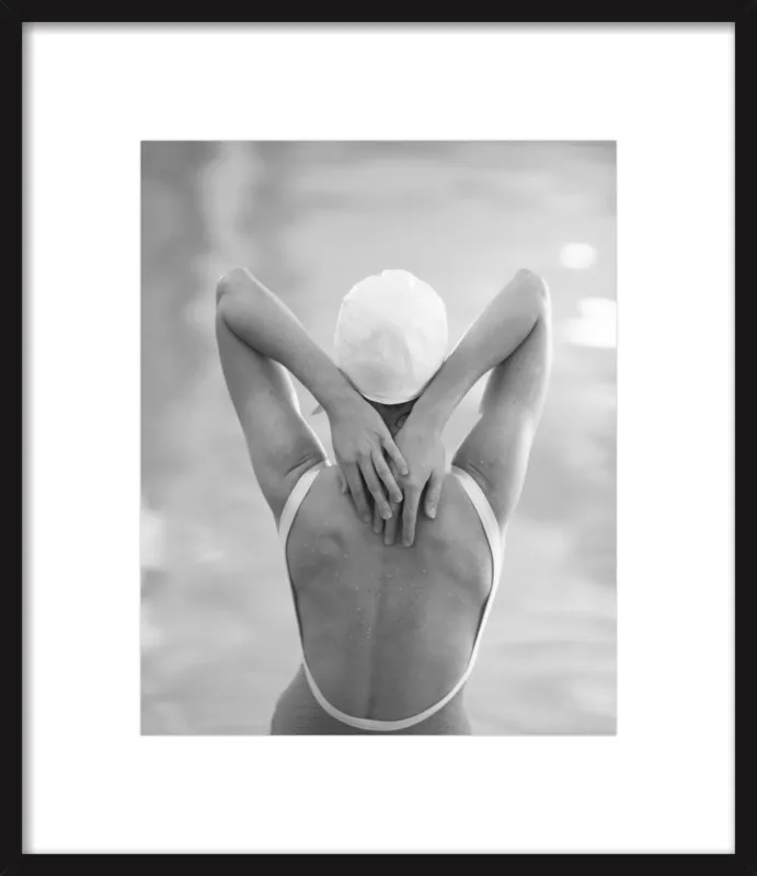 The Swimmer with a white  cap by Lucy Snowe for Artfully Walls