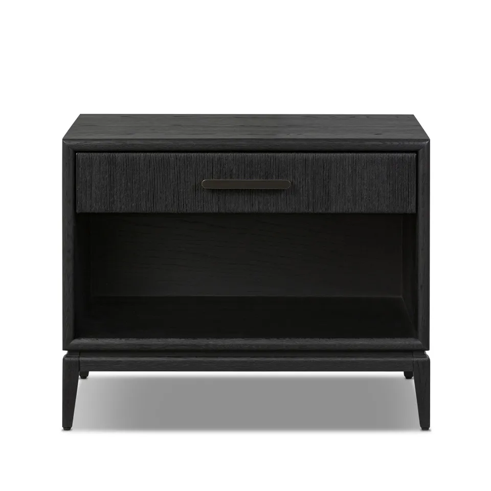 Rosenell Open Nightstand - Black Oak Veneer
