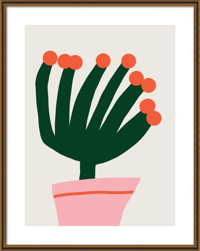 Flowering cactus by Jessica Nielsen for Artfully Walls