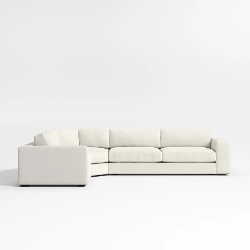 Oceanside Low 3-Piece L-Shaped Wedge Sectional Sofa