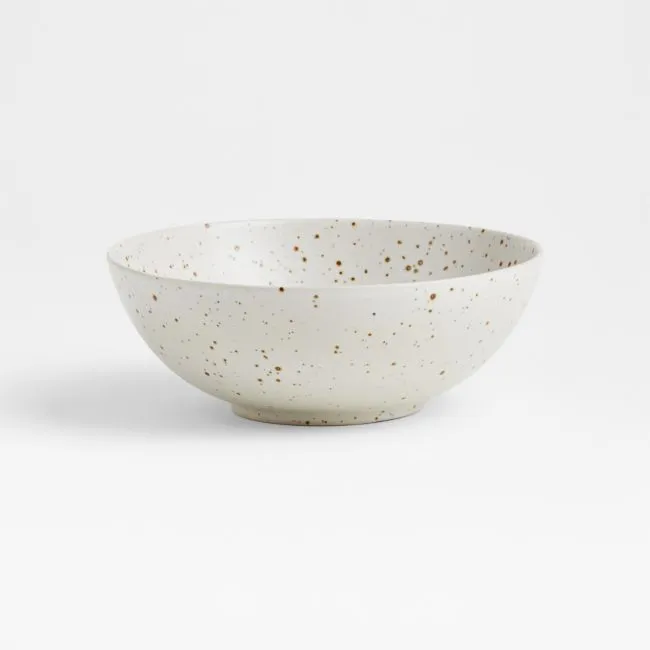 Craft Speckled White Stoneware Cereal Bowl