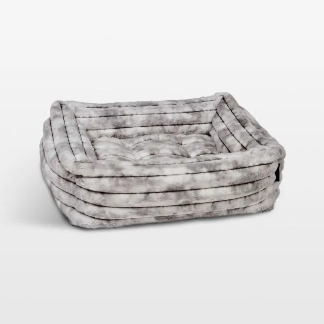 Franklin Silver Fox Fur Extra Large Dog Bed