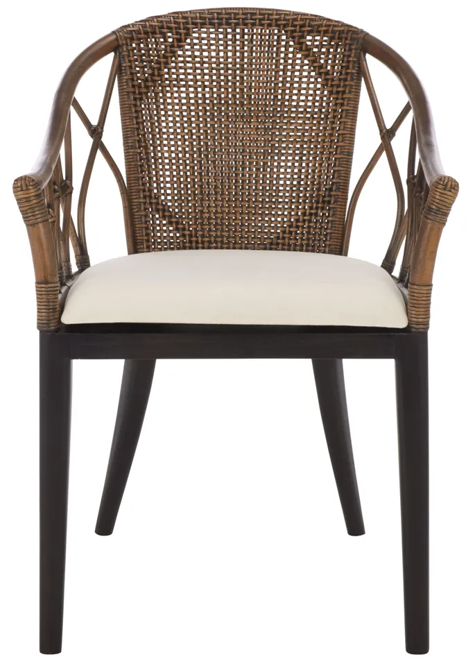 Miyomi Arm Chair - Brown / Ivory