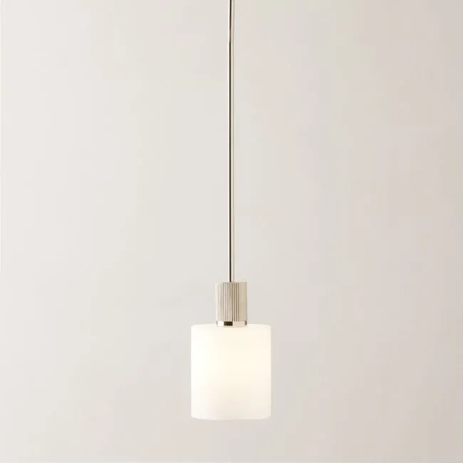Mirabell Ribbed Polished Nickel Pendant Light