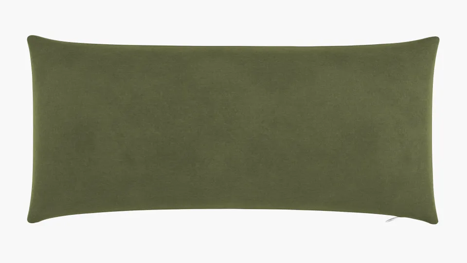 Throw Pillow 14" x 30", Zucchini Luxe Velvet, 14" x 30"