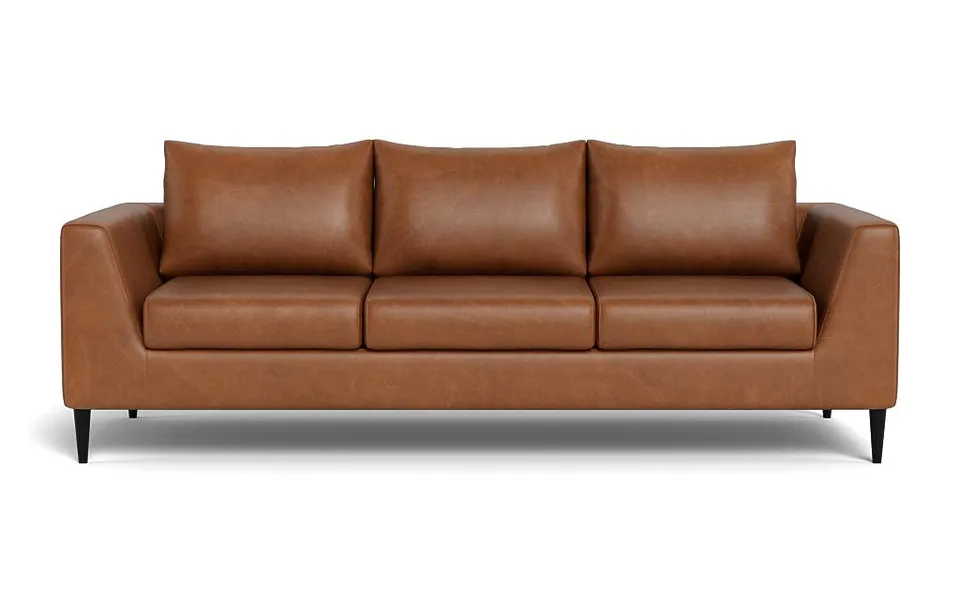 Asher Leather 3-Seat Sofa