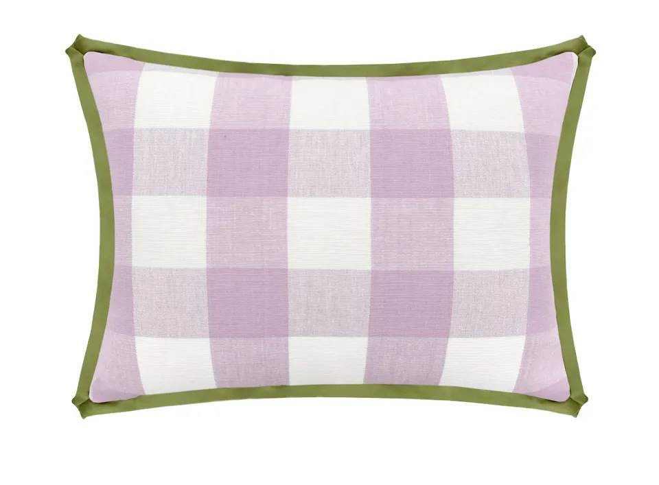 THE MINI :: CHARLESTON CHECK // LAVENDER - THE MINI 10" X 12" / BUTTERFLY FLANGE / Olive