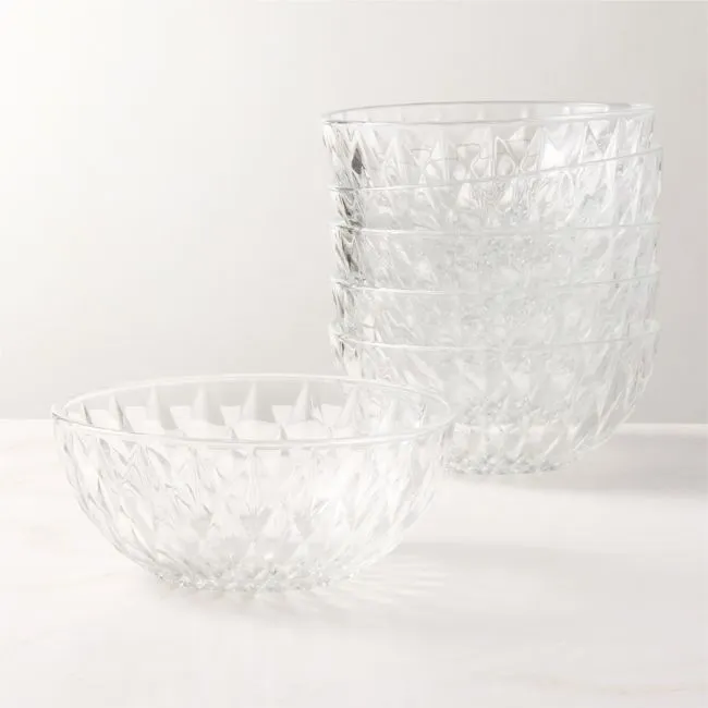 Daphne Glass Dinner Bowls Set of 6