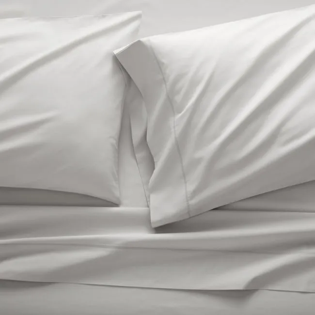 Favorite Organic Cotton Percale Dove Grey California King Bed Sheet Set