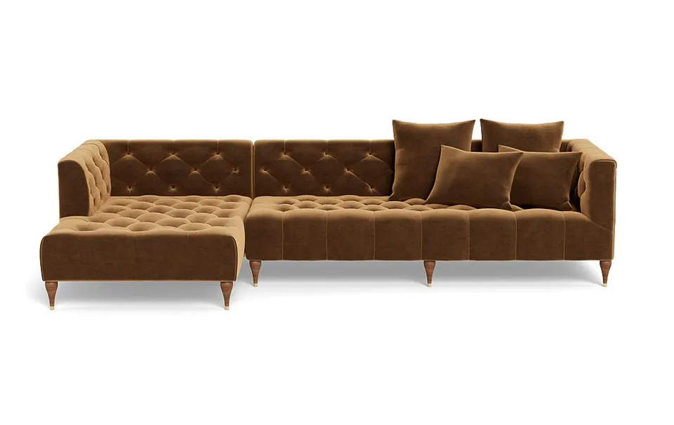 Ms. Chesterfield Sectional Sofa with Left Chaise by Apartment Therapy