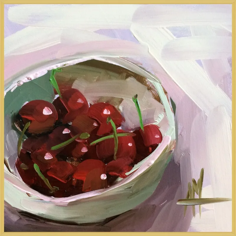 bowl of cherries no. 7 by Angela Moulton for Artfully Walls