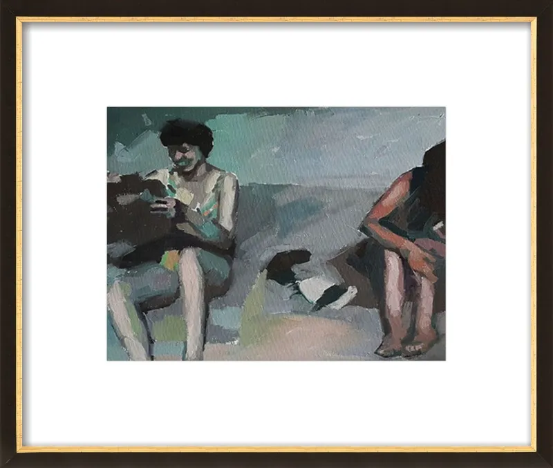 Girls at the beach by Mary Sinner for Artfully Walls