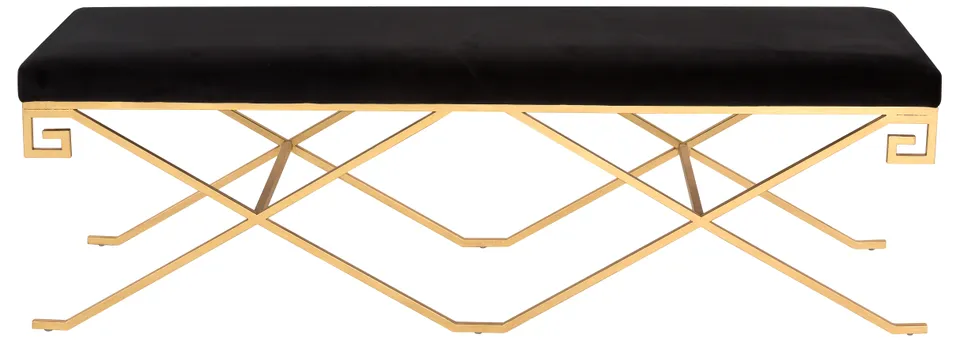 Talita Velvet Bench - Black Velvet - Safavieh