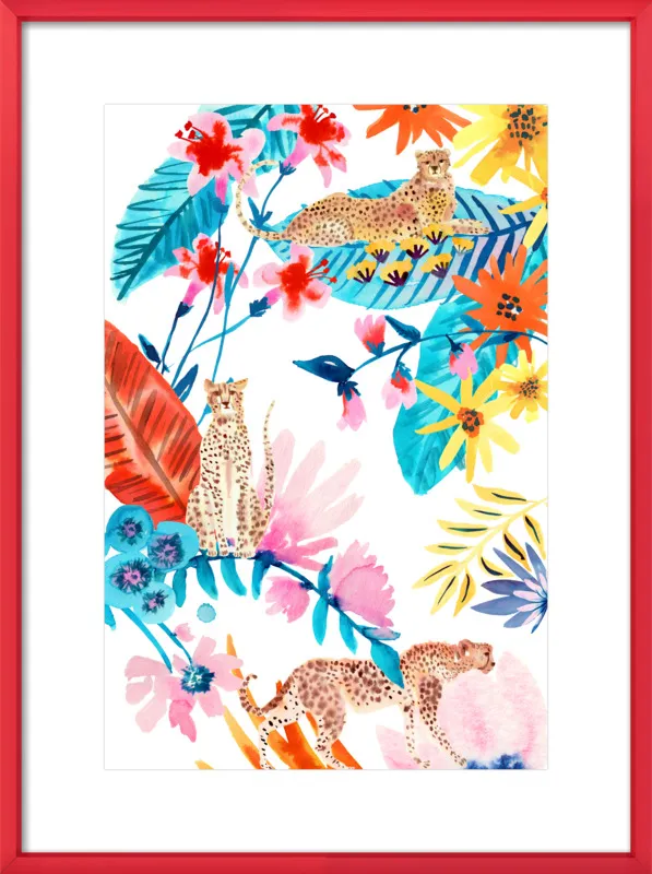 Cheetah Jungle by Jen Lindup for Artfully Walls