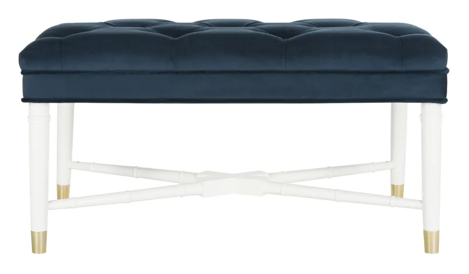 Rory Tufted Bench - Navy