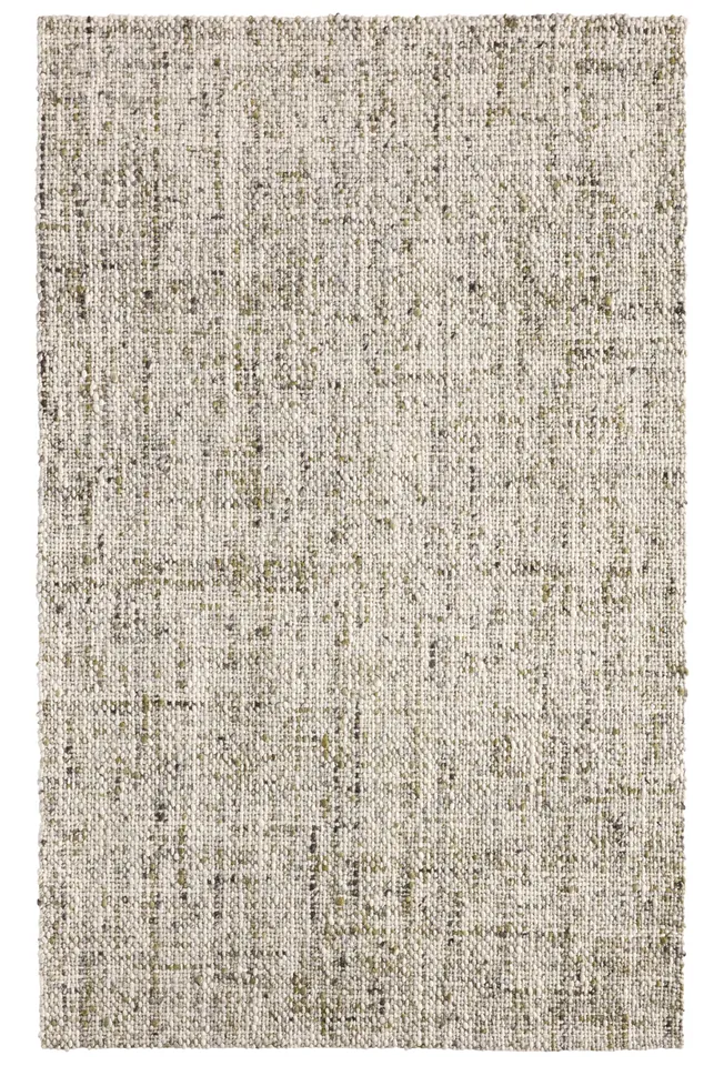 Season Handwoven Solids/Textures Green/White Area Rug (7'9"X9'9")